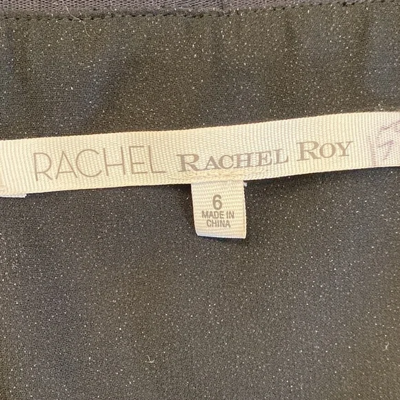 Rachel Roy Strapless Black Pleather Jumpsuit/ Pockets Draped/Boned Bodice EUC 6 - Picture 15 of 16